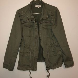 Army green jean jacket